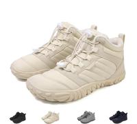 Chaussures de randonnée d'hiver pour femmes, chaussures pieds nus, bottes d'hiver imperméables et antidérapantes pour hommes (Beige, Adulte, Femme, 42, Numérique, Système Taille Chaussures EU, Moyen)