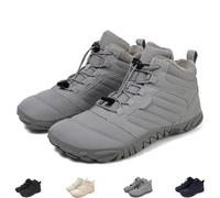 Chaussures de randonnée d'hiver pour femmes, chaussures pieds nus, bottes d'hiver imperméables et antidérapantes pour hommes (Gris, Adulte, Femme, 41, Numérique, Système Taille Chaussures EU, Moyen)