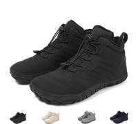 Chaussures de randonnée d'hiver pour femmes, chaussures pieds nus, bottes d'hiver imperméables et antidérapantes pour hommes (Noir, Adulte, Femme, 37, Numérique, Système Taille Chaussures EU, Moyen)