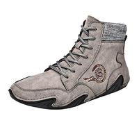 Chaussures De Randonnée Homme Chaussures Décontractées Homme Style Coréen Montantes Respirantes Confort Quotidien Sneakers Mode Urbaine Casual (Grey, 43)