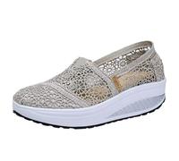 Chaussures de randonnée orthopédiques pour femme avec soutien de la voûte plantaire, confortables et larges, pour pieds plats, douleurs au pied, gris, 36 EU Large