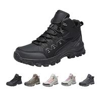 Chaussures de randonnée plates pour homme : chaussures d'extérieur avec lacets Chaussures de trekking orthopédiques Chaussures de marche montantes Chaussures de sport respirantes antidérapantes