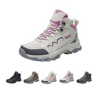 Chaussures de randonnée plates pour homme : chaussures d'extérieur avec lacets Chaussures de trekking orthopédiques Chaussures de marche montantes Chaussures de sport respirantes antidérapantes