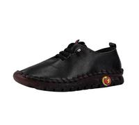 Chaussures de randonnée pour femme - Confortables - En cuir synthétique - Fabriquées à la main - Imperméables - Antidérapantes - Respirantes - Pour l'été, Noir , 39 EU