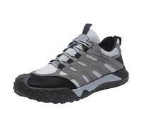 Chaussures de randonnée pour homme - Imperméables et antidérapantes - Chaussures de sécurité - Légères et respirantes - Avec embout en acier - Soutien de la voûte plantaire, gris, 39 1/3 EU