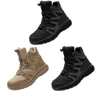 Chaussures de randonnée pour homme - Légères et respirantes - Chaussures de trekking hautes - Bottes militaires antidérapantes et résistantes à l'abrasion - Bottes de travail à lacets - Bottes de