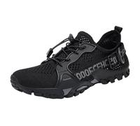 Chaussures de randonnée respirantes pour homme - Chaussures de marche en maille - Baskets de trekking légères - Baskets de camping confortables - Baskets de sport légères pour un usage quotidien, Noir