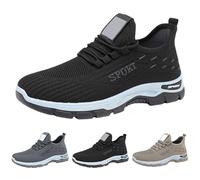 Chaussures de running décontractées confortables et respirantes pour homme - Chaussures de sport minimalistes antidérapantes pour la course à pied 2025, Noir , 42 EU