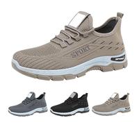 Chaussures de running décontractées confortables et respirantes pour homme - Chaussures de sport minimalistes antidérapantes pour la course à pied 2025, Kaki, 45 EU