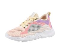 Chaussures de Running Femme Chaussure Orthopédique Women'S Sports Shoes Mesh Fly Woven Spring Summer Autumn New Comfortable Breathable Lightweight Running Chaussures de Course Femme Marche (Pink,35)