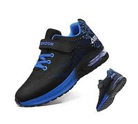 Chaussures de Running garçon Course Outdoor Sneakers Mode Basket Filles Mesh Sneaker Mixte Enfant(Bleu,34EU)
