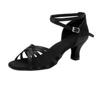 Chaussures de Salle Bal for Femmes, Chaussures Danse Latine, Souples, Tango Jazz, Salsa for Filles, Sandales d'entraînement pour Femme(5.5CM Black,41)
