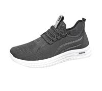 Chaussures de santé pour homme - Baskets d'été en maille respirante | Chaussures de sport unies légères et confortables pour l'extérieur, course à pied, entraînement, chaussures d'été avec lacets