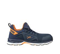 PUMA Chase Low S1PS ESD Chaussures de sécurité pour homme avec embout de protection antidérapant, Bleu/orange, 42 EU