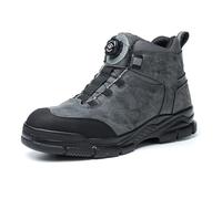 Chaussures De Sécurité De Travail En Dentelle Boutonnée, Chaussures D'assurance Du Travail À Bout En Acier Anti-écrasement Et Anti-crevaison, Chaussures De Protection Du Travail Antidérapantes Et Rési