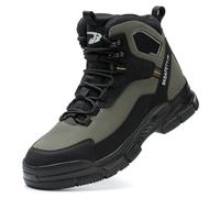 Chaussures De Sécurité De Travail Mi-hautes, Chaussures D'assurance De Travail À Embout En Acier Résistantes Aux Chocs Et Aux Perforations, Chaussures De Protection Du Travail Résistantes À L'usure Et