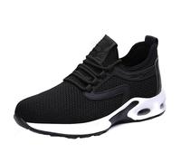 Chaussures De SéCurité en Acier LéGer Toe Cap Formateurs De SéCurité Respirant AntidéRapant Chaussures De Travail Industriel Unisexe UE 35-50 Noir