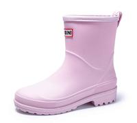 Chaussures de Sécurité Hautes Femme Bottine Bottes habillées pour en Caoutchouc Unisexes Courtes Imperméable Pluie Rembourrage EVA Confortable Antidérapant