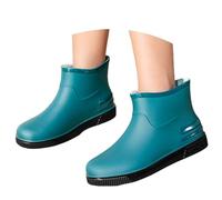 Chaussures de Sécurité Hautes Femme Extérieur Imperméable l'eau Bottes Dessus Rond en Caoutchouc Unisexes Courtes Confortable Jardin Pluie la Mode Mixte Adulte