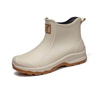 Chaussures de Sécurité Hautes Femme Extérieur Imperméable l'eau Bottes Dessus Rond Imperméables légantes Pluie Travail en Plein Air Protective Footwear Dull