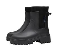 Chaussures de Sécurité Hautes Femme Extérieur Imperméable l'eau Bottes habillées pour Imperméables légantes Confortable Jardin Rembourrage en EVA Pluie Mixte Adulte