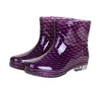 Chaussures de Sécurité Hautes Femme Extérieur Imperméable l'eau Bottes habillées pour Pluie Imperméables Cheville Caoutchouc Antidérapant Rembourrage en EVA Protective Footwear Dull