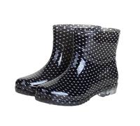 Chaussures de Sécurité Hautes Femme Extérieur Imperméable l'eau Bottes habillées pour Pluie Imperméables Cheville Caoutchouc Antidérapant Rembourrage en EVA Protective Footwear Dull