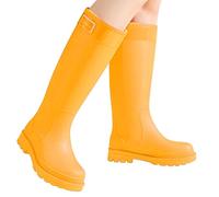 Chaussures de Sécurité Hautes Femme Extérieur Imperméable l'eau Bottines Antidérapant Pluie Imperméables Tendance au Travail Formateurs Rembourrage en EVA Bottes Mixte Adulte