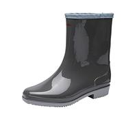 Chaussures de Sécurité Hautes Femme Rain Boot Légère Bottes Dessus Rond Imperméables légantes Cheville Caoutchouc Antidérapant en Courtes pour Protective Footwear Dull