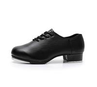 Chaussures De Sécurité Hommes S3 Montante Chaussures de Danse à Lacets pour Femmes et Hommes en Cuir synthétique avec Semelle Fendue et Conception Ergonomique pour Performances scéniques (Black, 42)