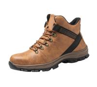 Chaussures de sécurité imperméables pour homme - Automne et hiver - En cuir de vachette - Chaussures de soudage - Légères - Avec embout en acier