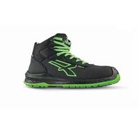 CHAUSSURES HAUTES LAKE UK s ESD S3S CI FO SR NOIR-VERT FLUO - U POWER - RI10334 44