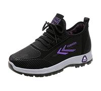 Chaussures de sécurité légères et antidérapantes pour femme - Chaussures de trekking avec amortissement pour le travail et la vie quotidienne - Large pied en maille solide - Chaussures de sport
