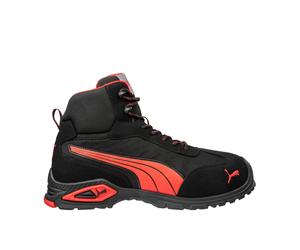 Chaussures de sécurité mi-hautes S1PL MADRID noir/rouge - PUMA SAFETY - 632260 40
