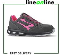 U-Power Red Lion Candy, Chaussures de sécurité unisexes, Baskets en cuir légères, flexibles et anti-crevaison, avec insert Infinergy, avec embouts en aluminium (Grey & Pink 39)