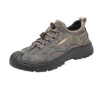 Chaussures de sécurité pour homme - Chaussures décontractées en tissu vieilli - Chaussures de randonnée confortables et décontractées - Chaussures de travail légères et respirantes - Chaussures de