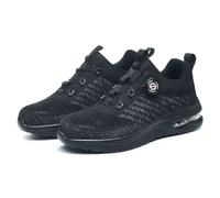 Chaussures De Sécurité Respirantes For L'été, Anti-écrasement Et Anti-perforation, Baskets D'aventure Antidérapantes Et Coussinées, Chaussures De Protection À Bout En Acier Et Lacets Boutonnés(39.5 EU