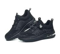 Chaussures De Sécurité Respirantes For L'été, Anti-écrasement Et Anti-perforation, Baskets D'aventure Antidérapantes Et Coussinées, Chaussures De Protection À Bout En Acier Et Lacets Boutonnés(39 EU)
