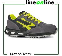 U-Power Red Lion® Yellow, Chaussures de sécurité en cuir, Baskets unisexes légères anti-crevaison, Semelle bast, Insert Infinergy, avec embouts en aluminium (Yellow 43)