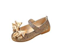 Chaussures de Soirée Enfant Fille Chaussures de Danse Mary Jane Chaussures Plates Nœud Fille Princesse Chaussures Paillettes Brillantes Chaussures de Soirée Fête Paillettes Cristal Anniversaire