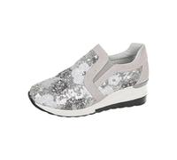 Chaussures de sport à plateforme à paillettes pour femme | Weite H Chaussures de course amorties élégantes et chics, chaussures de marche légères, sans lacets, chaussures de loisirs