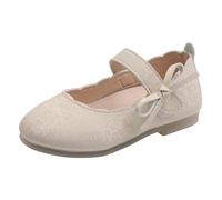 Chaussures de sport avec bout rond, petite princesse en cuir, semelle souple, chaussures de danse confortables pour, beige, 28.5 EU