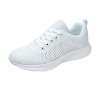 Chaussures de Sport Basket Femme Sans Lacets Femmes Baskets Quatre Saisons Nouveau Modèle Solide Respirant Et Confortable Fond Plat Antidérapant Chaussures À Basket de Marche Sans (White,41)