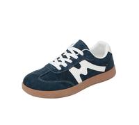 Chaussures de Sport Baskets rétro pour femmes, tennis et skateboard classiques avec lacets, semelles en caoutchouc, tendance, antidérapantes, chaussures de skate décontractées, plates en cuir.
