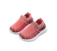 Chaussures de Sport Bébé Confort Extrême avec Semelle Souple et Design Respirant pour Enfants Nouveaux (Red-a, 6.5-7 Years)