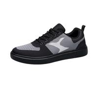 Chaussures de Sport Confortable Basket sans Lacet Womens Shoes Ethnic Casual Shoes Summer Fashion Hollow Breathable Flat Heel Soft Sole Casual Basket de Marche Course Running Baskets (Black,44)