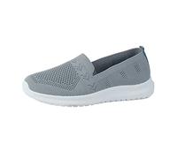 Chaussures De Sport Décontractées Plates En Tricotée Couleur Unie Respirantes Pour Dames Bottes Imperméables Femmes Neige (Grey, 41) Basket Marche Femme Confort Compensées Brodees Verte Toile