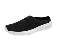 Chaussures de sport d'été pour homme - Modèle tendance - Simple - Maille solide - Respirante - Confortable et légère - Boîtes de rangement, Noir , 7.5 UK 3X-Narrow