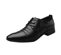 Chaussures de sport en cuir pour homme - Chaussures Derby Brogues - Chaussures de marche - Chaussures basses à lacets - Chaussures en cuir Oxford - Chaussures tendance - Chaussures décontractées