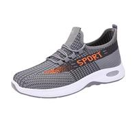 Chaussures de sport en maille pour homme avec coussin d'air - Chaussures de sport minimalistes à lacets - Chaussures de marche hautes respirantes et confortables - Baskets de tennis réglables avec